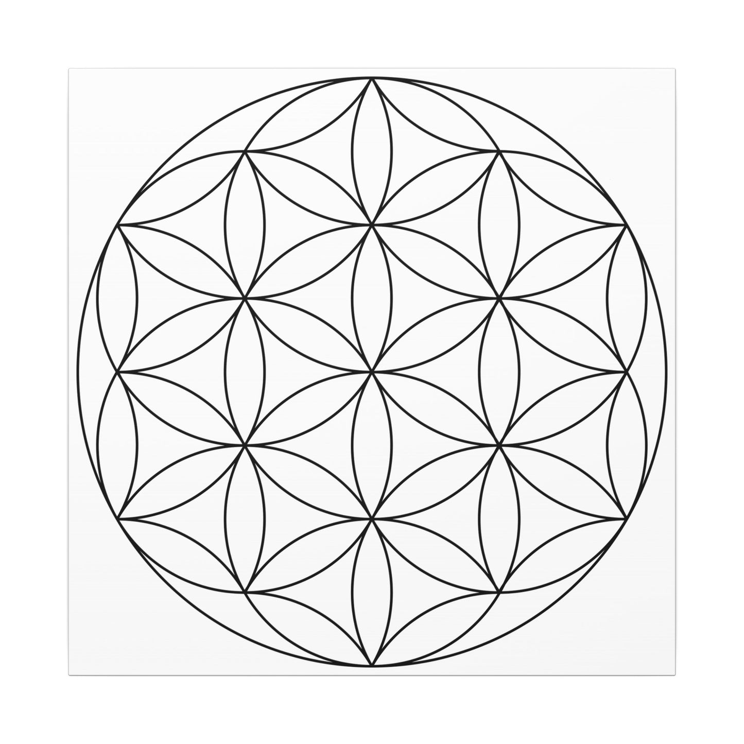 The Flower of Life - Ready to Paint and Rhinestone Canvas