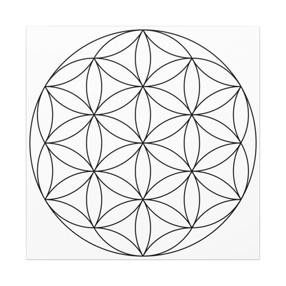 The Flower of Life - Ready to Paint and Rhinestone Canvas