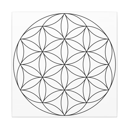 The Flower of Life - Ready to Paint and Rhinestone Canvas