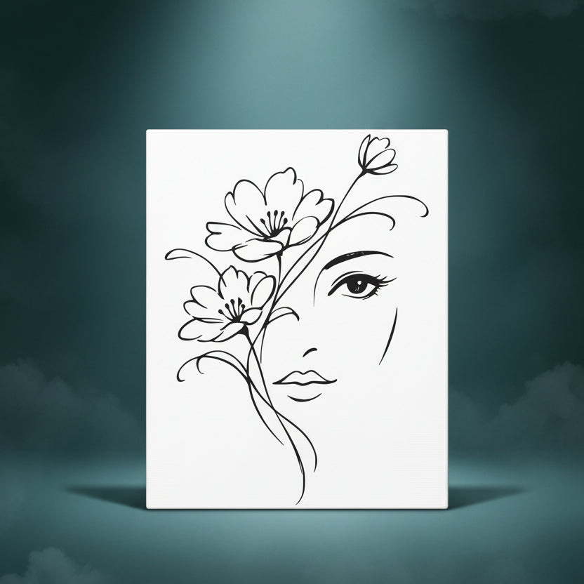 She is the Garden - Ready to Paint and Rhinestone Canvas