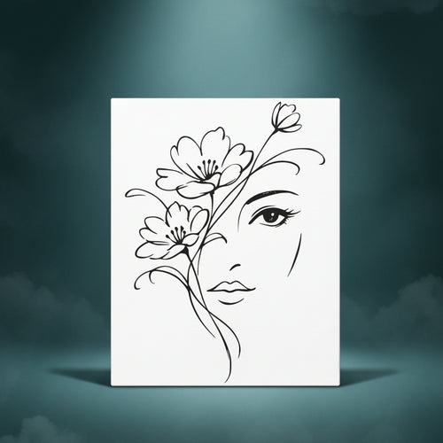 She is the Garden - Ready to Paint and Rhinestone Canvas