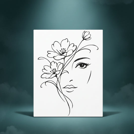 She is the Garden - Ready to Paint and Rhinestone Canvas