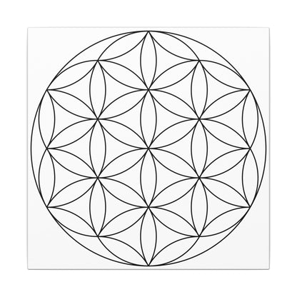 The Flower of Life - Ready to Paint and Rhinestone Canvas