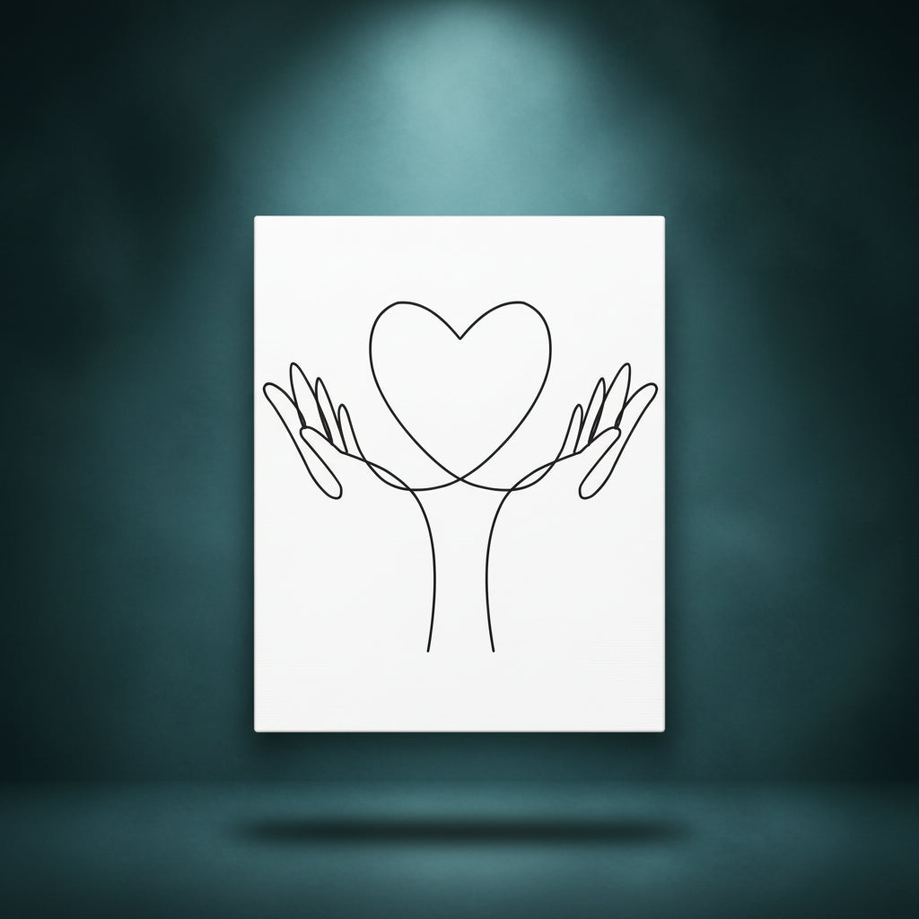 Wholehearted - Ready to Paint and Rhinestone Canvas