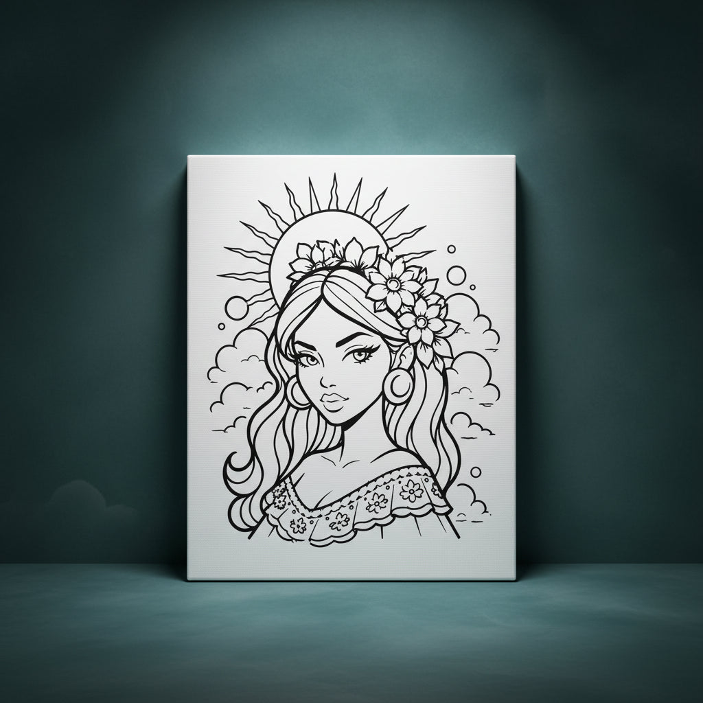 Citali - Ready to Paint and Rhinestone Canvas