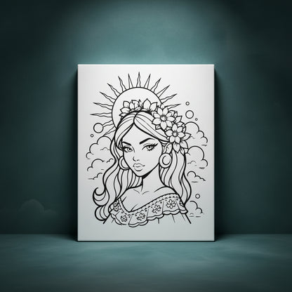 Citali - Ready to Paint and Rhinestone Canvas