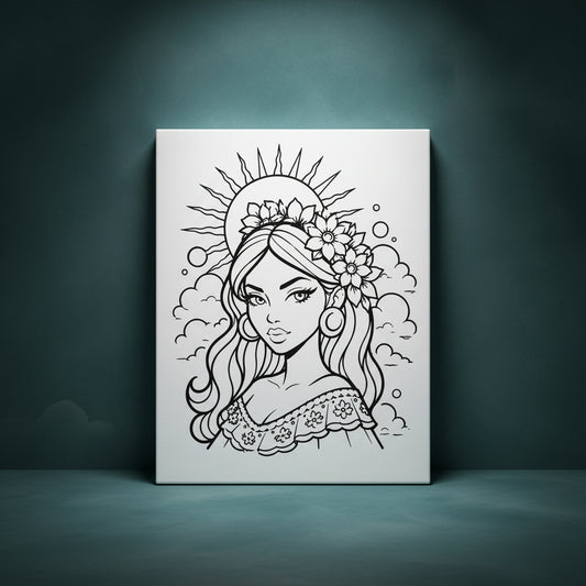 Citali - Ready to Paint and Rhinestone Canvas
