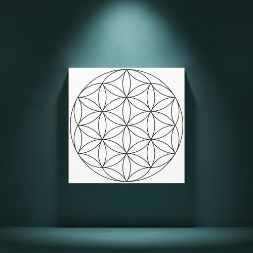 The Flower of Life - Ready to Paint and Rhinestone Canvas