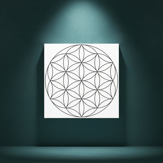 The Flower of Life - Ready to Paint and Rhinestone Canvas