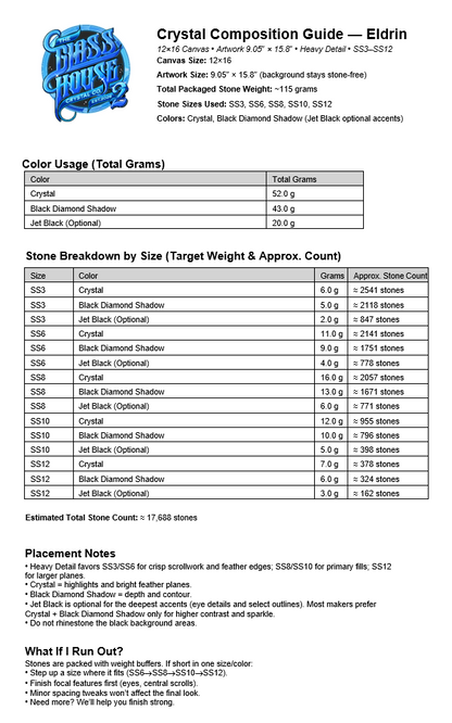 Eldrin - 12 x 16 Ready to Rhinestone Canvas (Canvas Only)