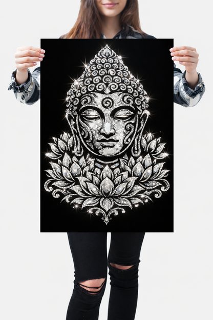 Buddha - 12 x 16 Ready to Rhinestone Canvas (Canvas Only)