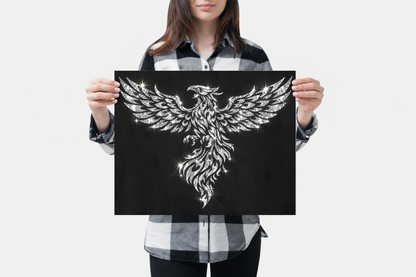 Phoenix Rising - 16 x 12 Ready to Rhinestone Canvas (Canvas Only)