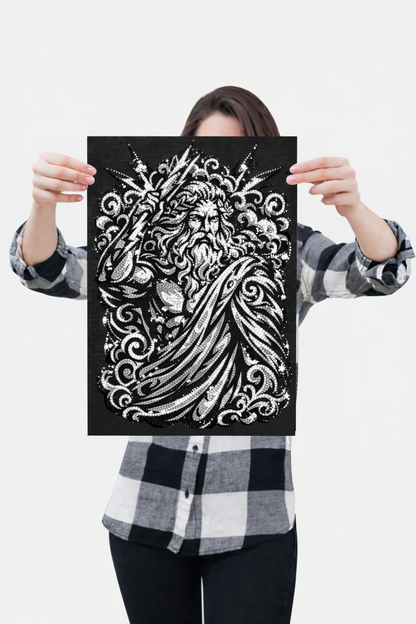 Zeus - 12 x 16 Ready to Rhinestone Canvas (Canvas Only)