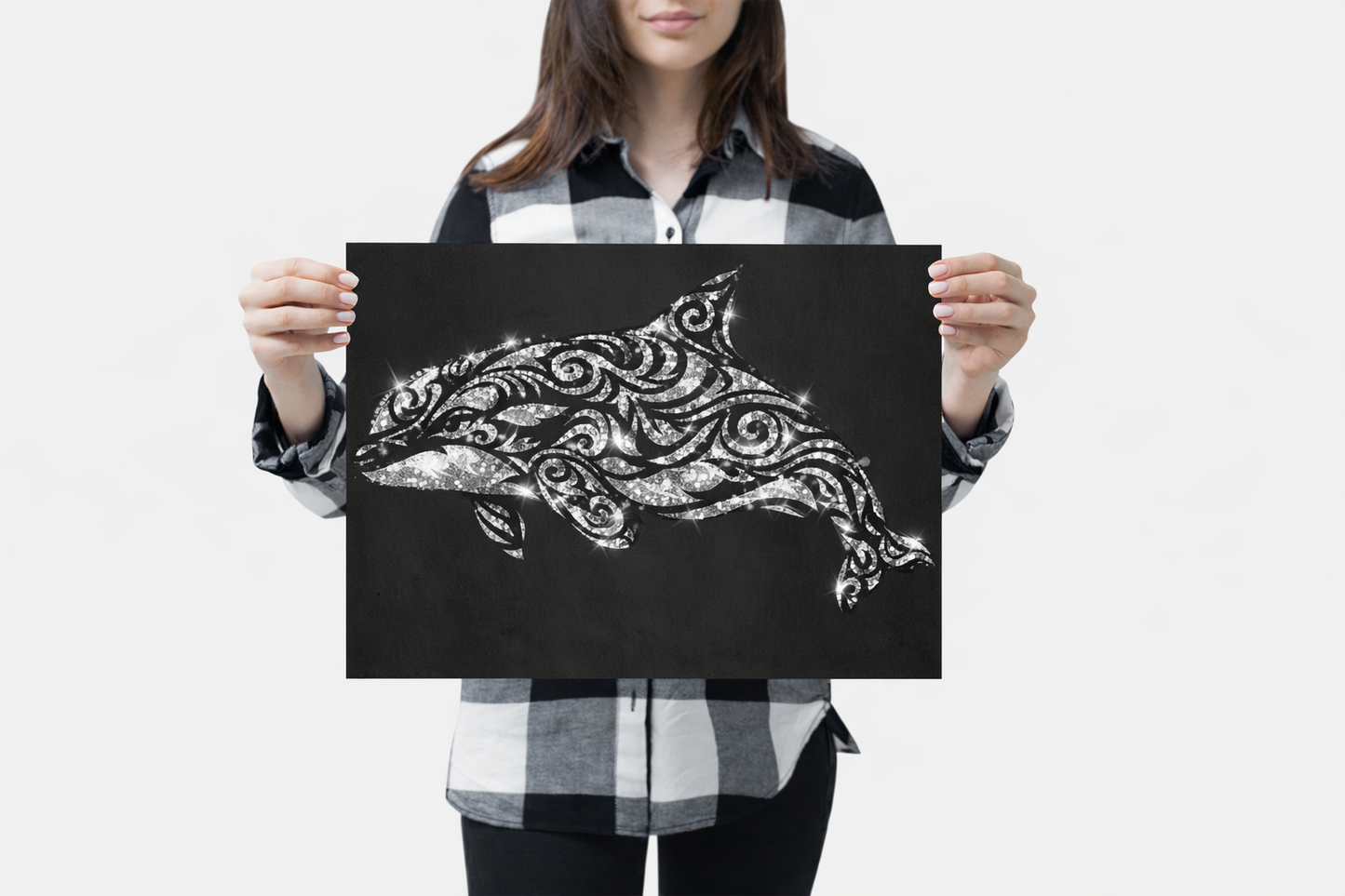 Noirfin - 16 x 12 Ready to Rhinestone Canvas (Canvas Only)