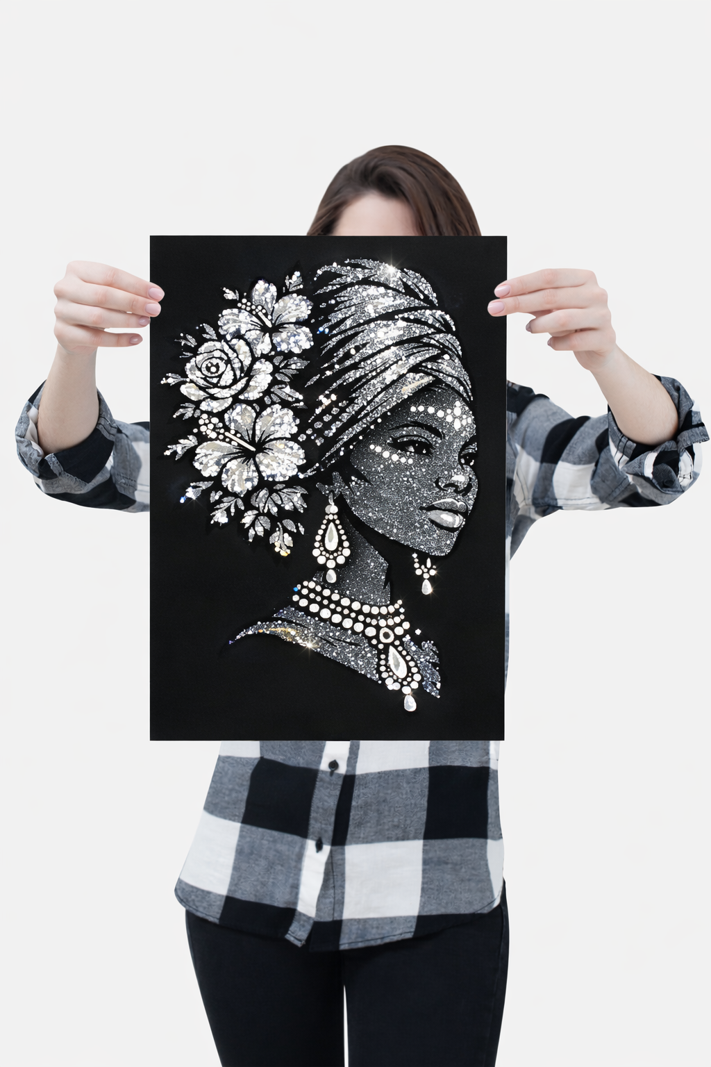Abeni the Blooming Queen - 12 x 16 Rhinestone Canvas Kit