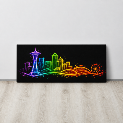 Seattle Skyline - Ready to Rhinestone Canvas