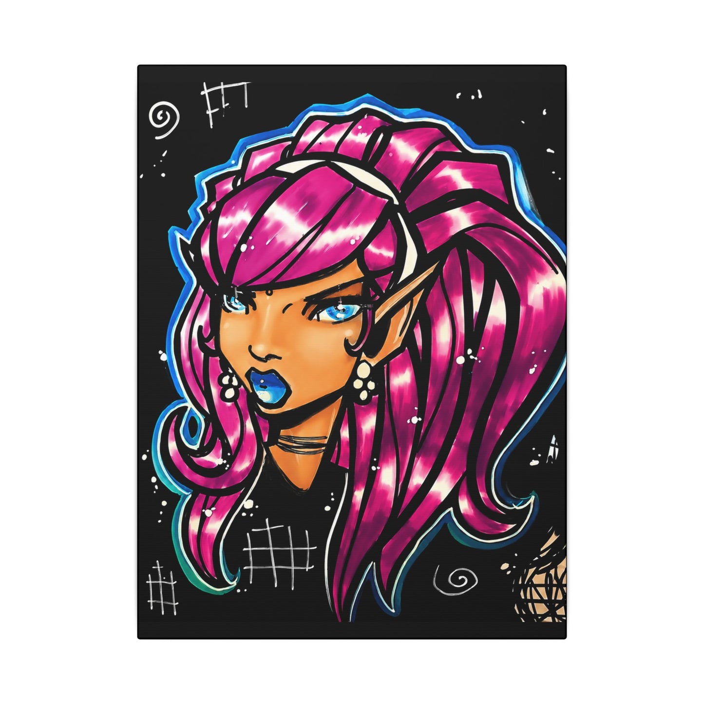 The Fae Don't Forgive (Original Drawing) - Ready to Rhinestone Canvas