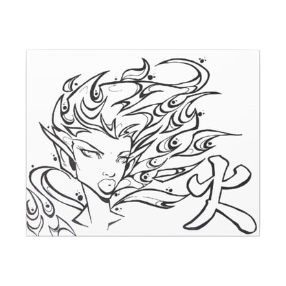 She Moves Like Fire - Ready to Paint and Rhinestone Canvas