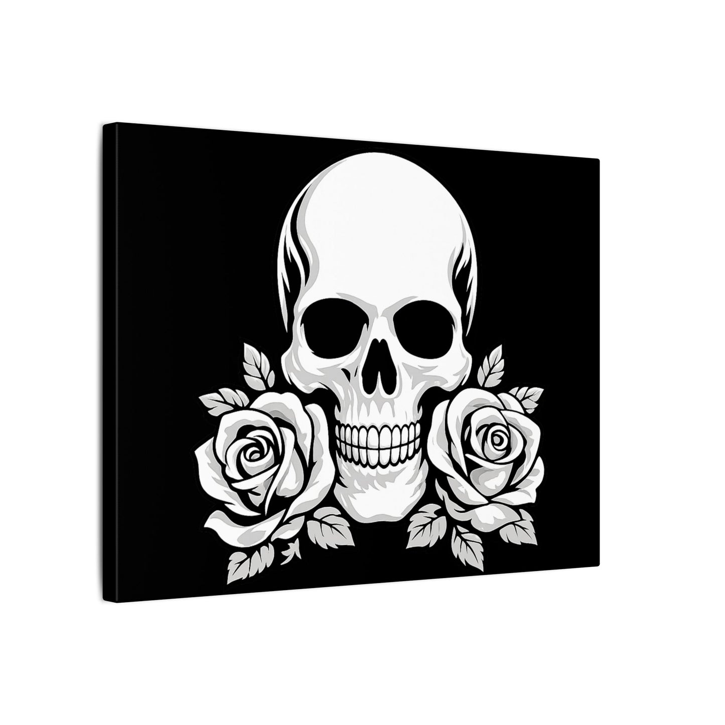 Skull & Roses - 16 x 12 Ready to Rhinestone Canvas (Canvas Only)