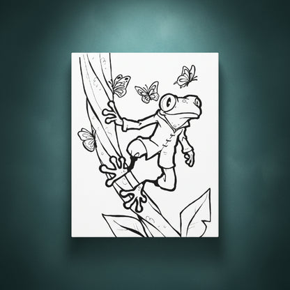 The Curious Climber - Ready to Paint and Rhinestone Canvas
