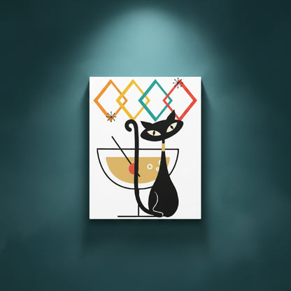Shaken, Not Purred - Ready to Rhinestone Canvas