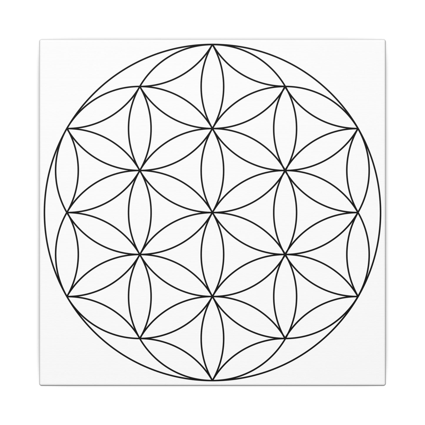 The Flower of Life - Ready to Paint and Rhinestone Canvas