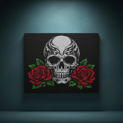 Scarlet Vow - Ready to Rhinestone 20 x 16 Grid Fill Canvas