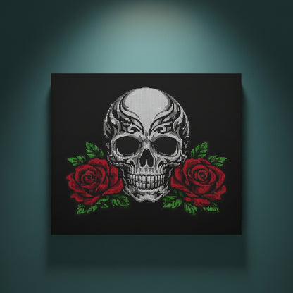 Scarlet Vow - Ready to Rhinestone 20 x 16 Grid Fill Canvas