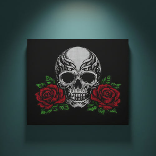Scarlet Vow - Ready to Rhinestone 20 x 16 Grid Fill Canvas