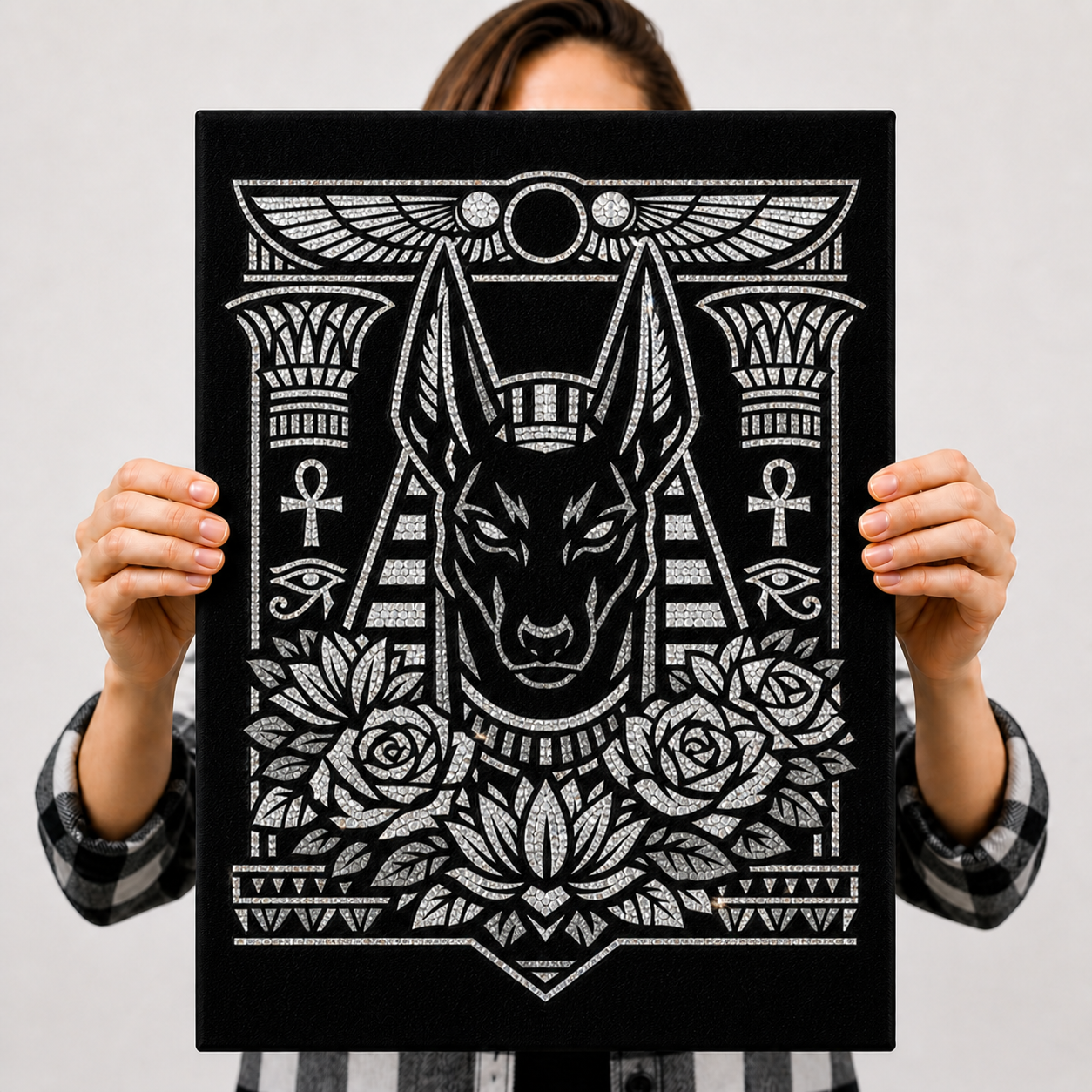 Anubis - Ready to Rhinestone Canvas