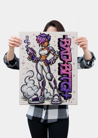 Bad B!tch - Ready to Paint and Rhinestone Canvas