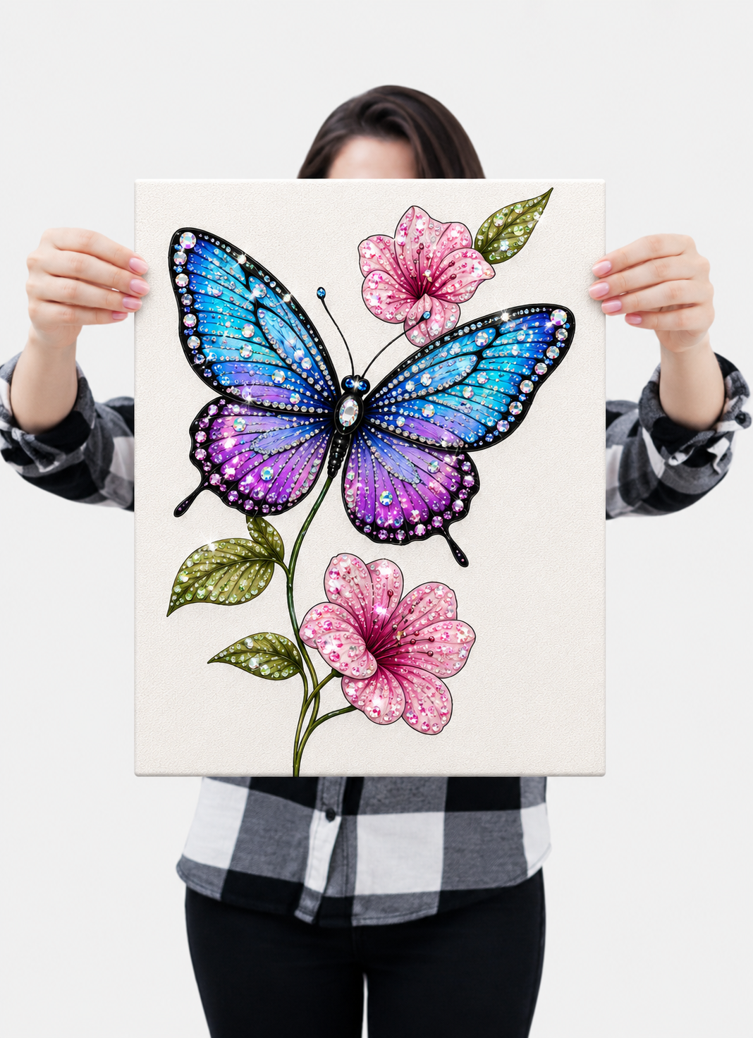 Bloom and Wing - Ready to Paint and Rhinestone Canvas