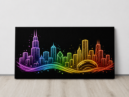 Chicago Skyline - Ready to Rhinestone Canvas