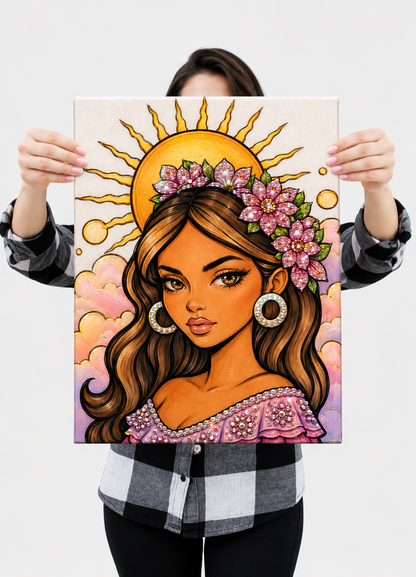 Citali - Ready to Paint and Rhinestone Canvas