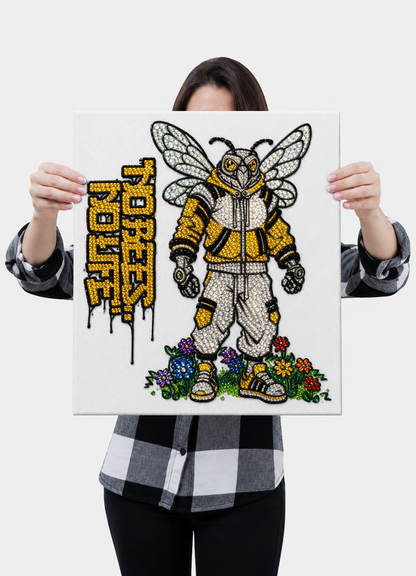 Fresh to the Hive - Ready to Paint and Rhinestone Canvas