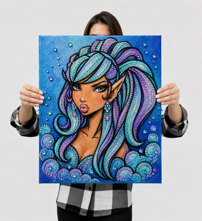 The Fae Don't Forgive - Ready to Paint and Rhinestone Canvas